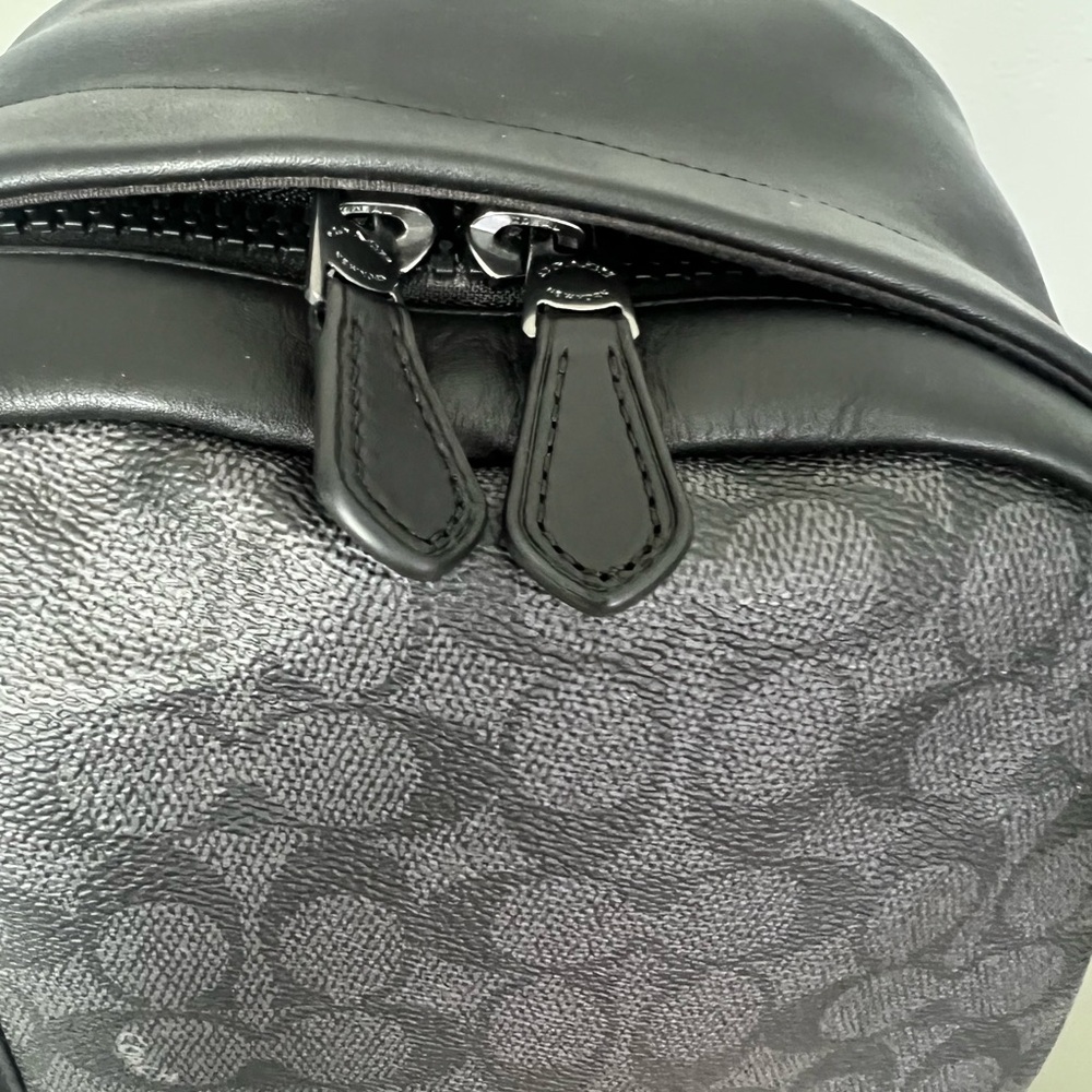 Coach Signature Black and Gray Men's Backpack - Picture 4 of 15